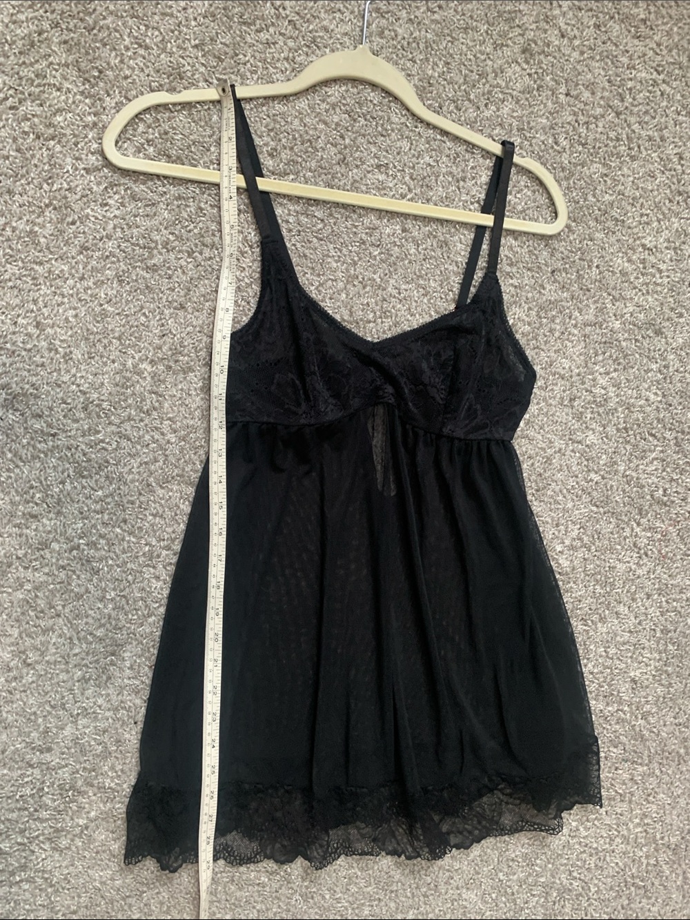 RACHEL Rachel Roy Black Lace & Mesh Chemise - Picture 7 of 8